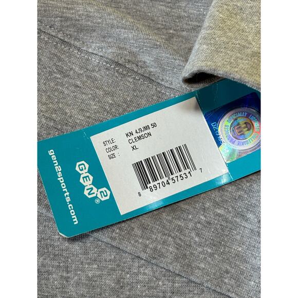 NWT Girls‎ Clemson Tigers Collegiate Gray Orange Purple Sparkle Hoodie Size XL - Picture 5 of 6